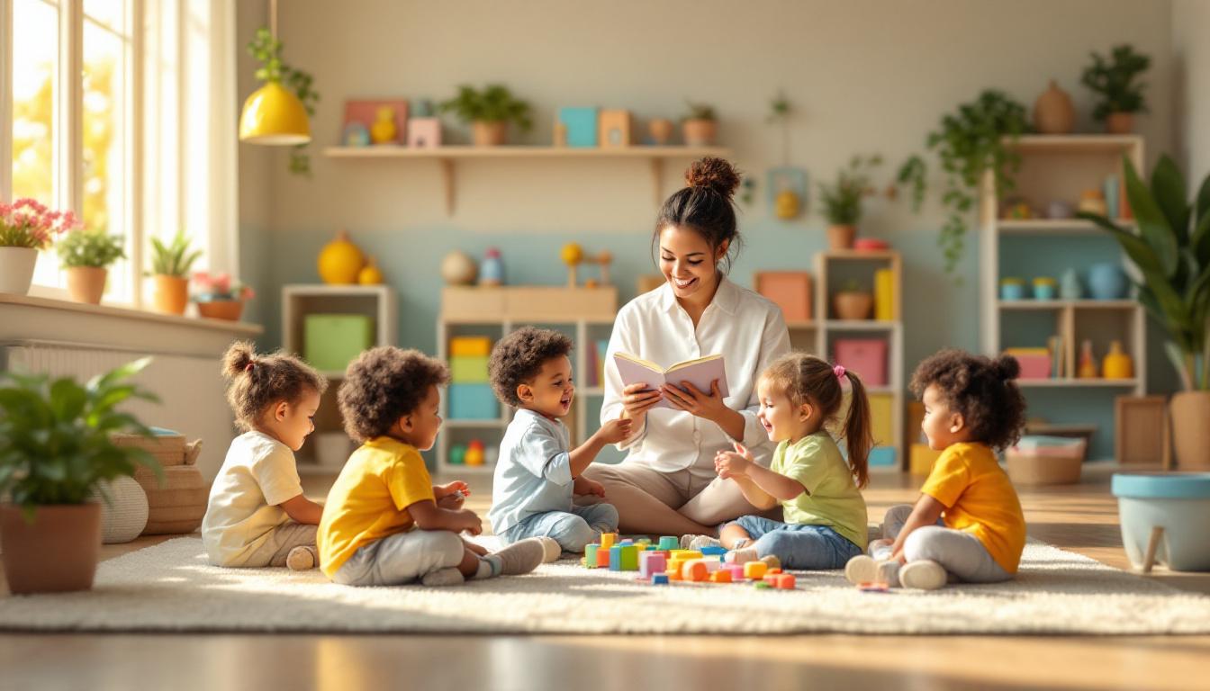 Happy children learning at Allie and Friends Daycare