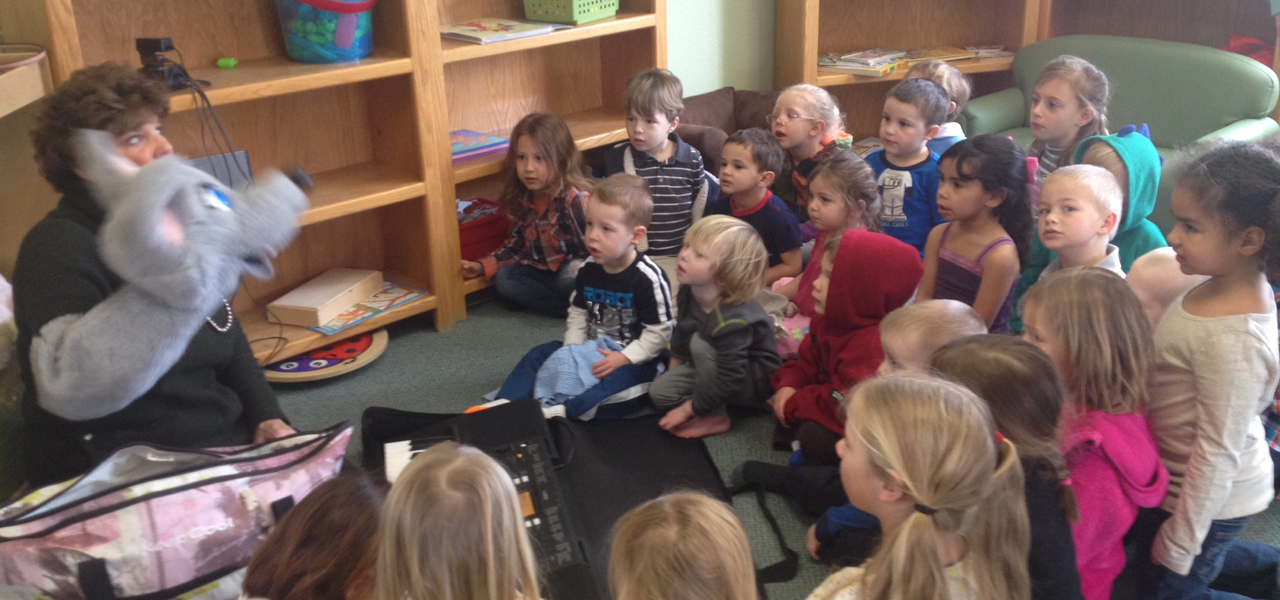 Story time at Allie and Friends